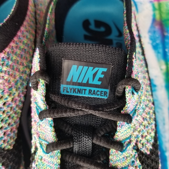 Nike Flyknit Racer Multi-Color Running Shoes - Picture 4 of 7